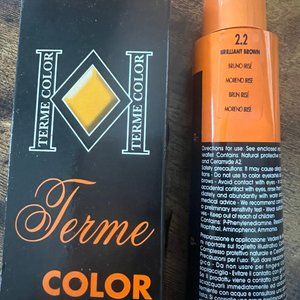 2 PCK TERME COLOR 2.2 brilliant brown Hair Color Cream~Natural Protect